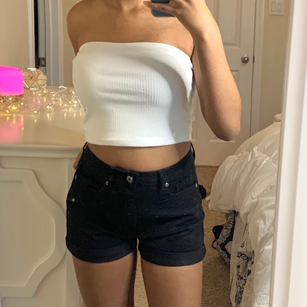 Black Denim Shorts